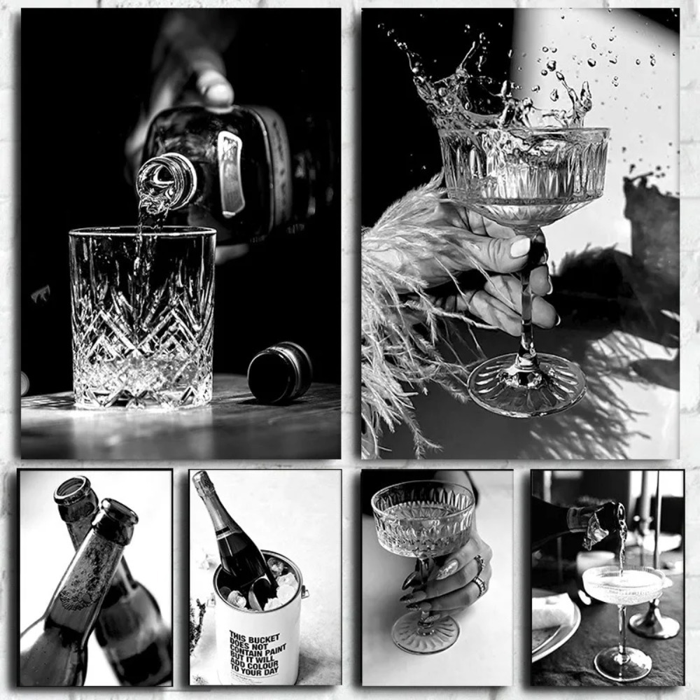 Bar in bianco e nero champagne - Whisky Beer And Wine recensione e prezzo